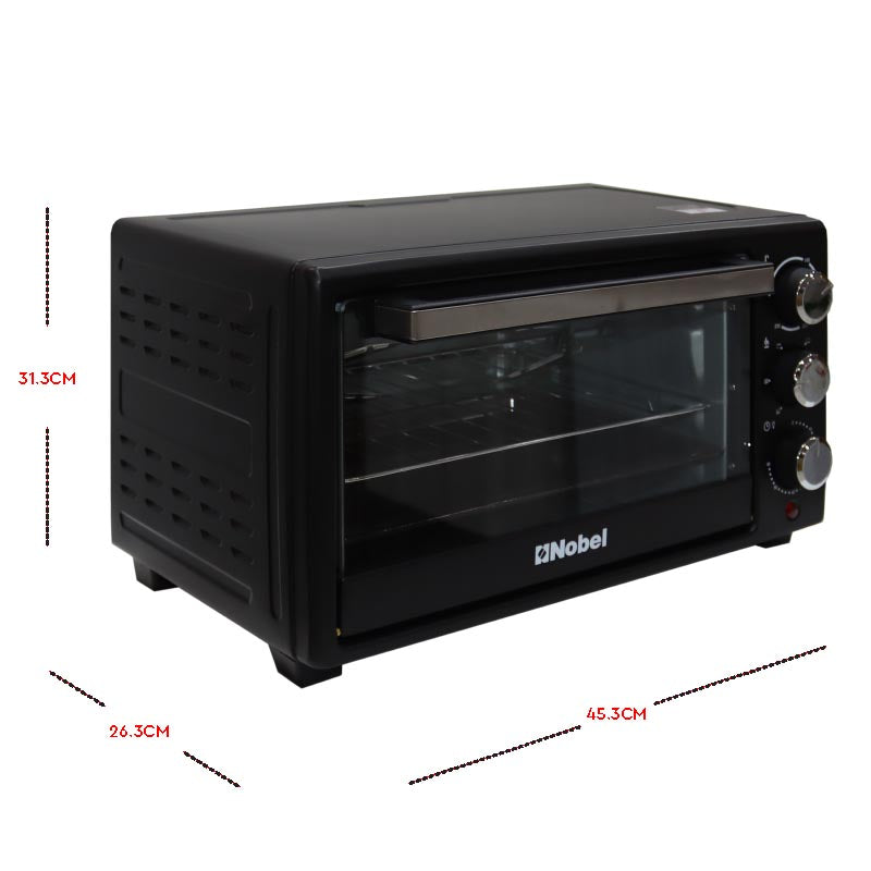 Nobel Electric Oven Black 18 Ltrs 1280W Stainless Steel Heating NEO20-3