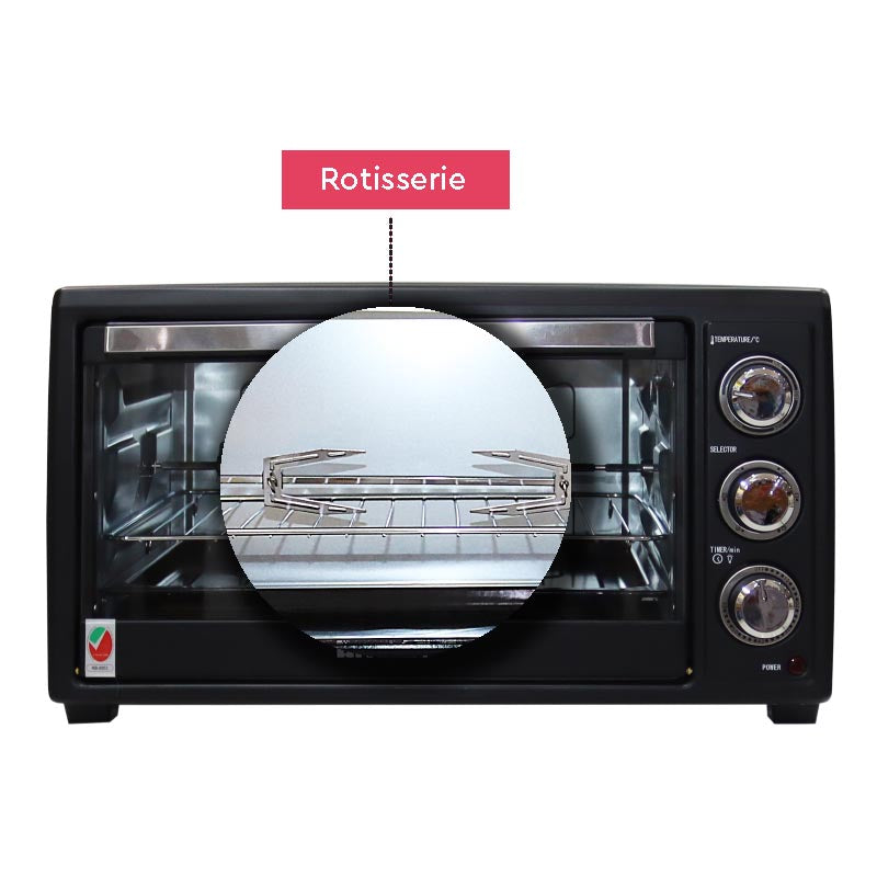 Nobel Electric Oven Black 35 Litres 1500W  NEO36-5