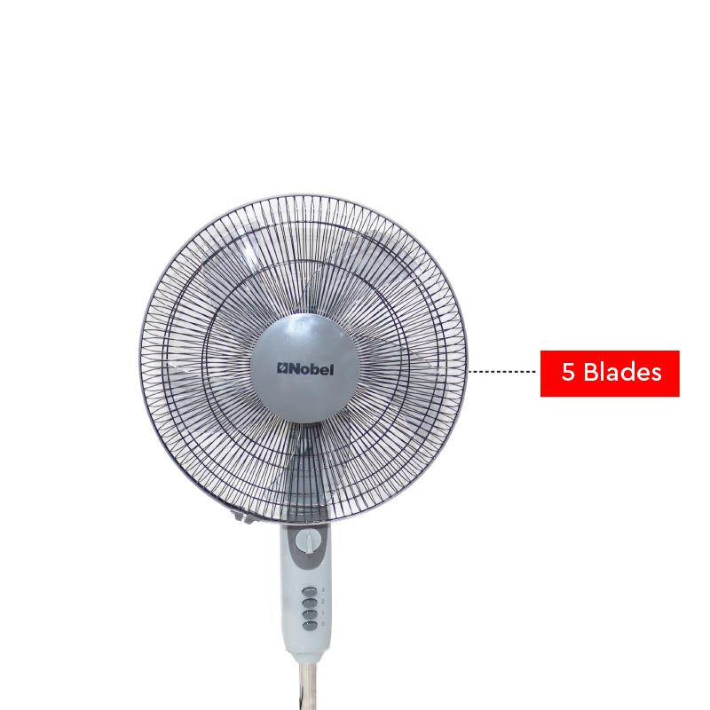 Nobel Stand Fan Black 16 Inch 3 Blades NF145-6