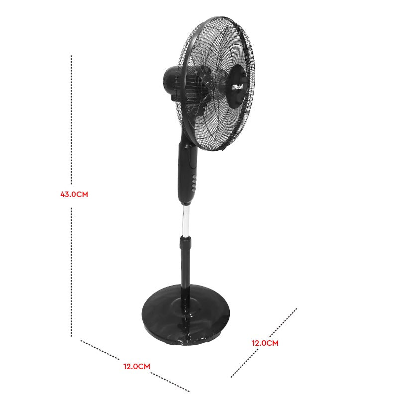 Nobel Stand Fan Black 16 Inch 5 Blades NF150-3