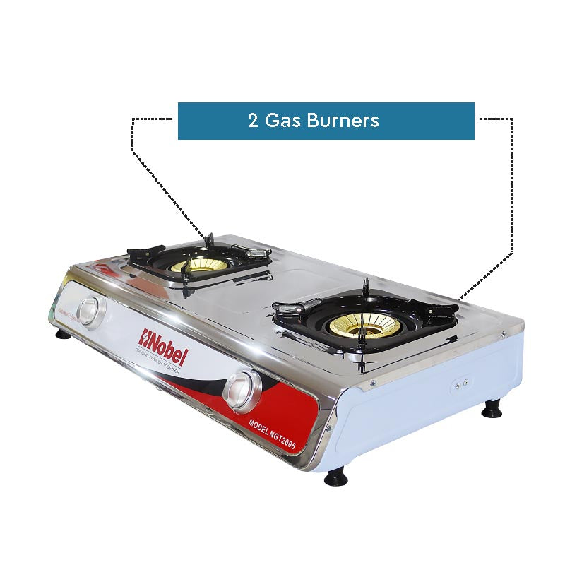 Nobel Gas Stove Stainless Steel Brass Auto Ignition NGT2005-4