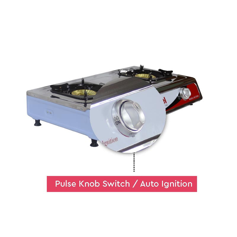Nobel Gas Stove Stainless Steel Brass Auto Ignition NGT2005-6