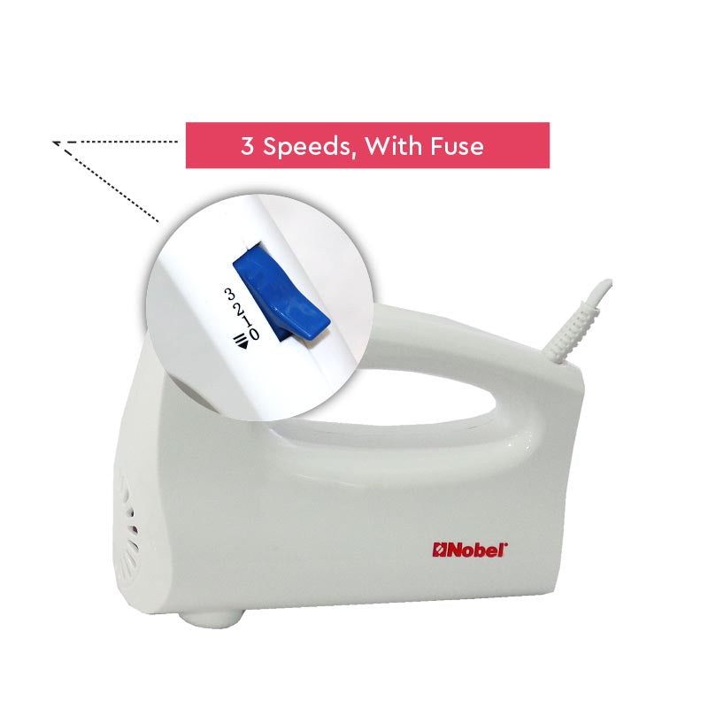 NOBEL Blender 250W 3 Speed White Color NHB25-6