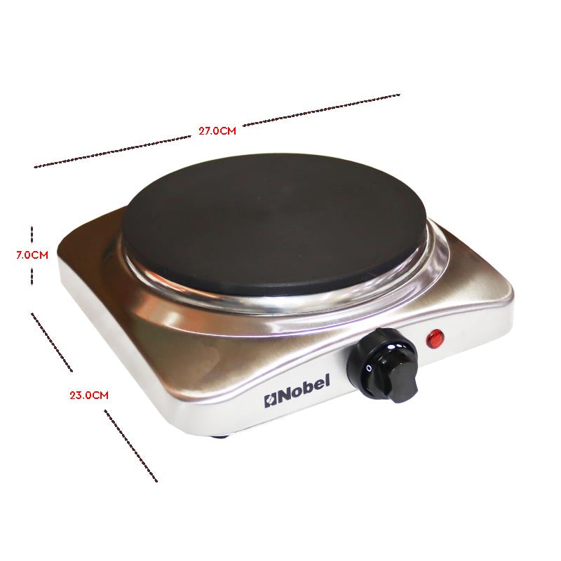 Nobel Portable Hot Plate 1000W White Color NHP401SS-3