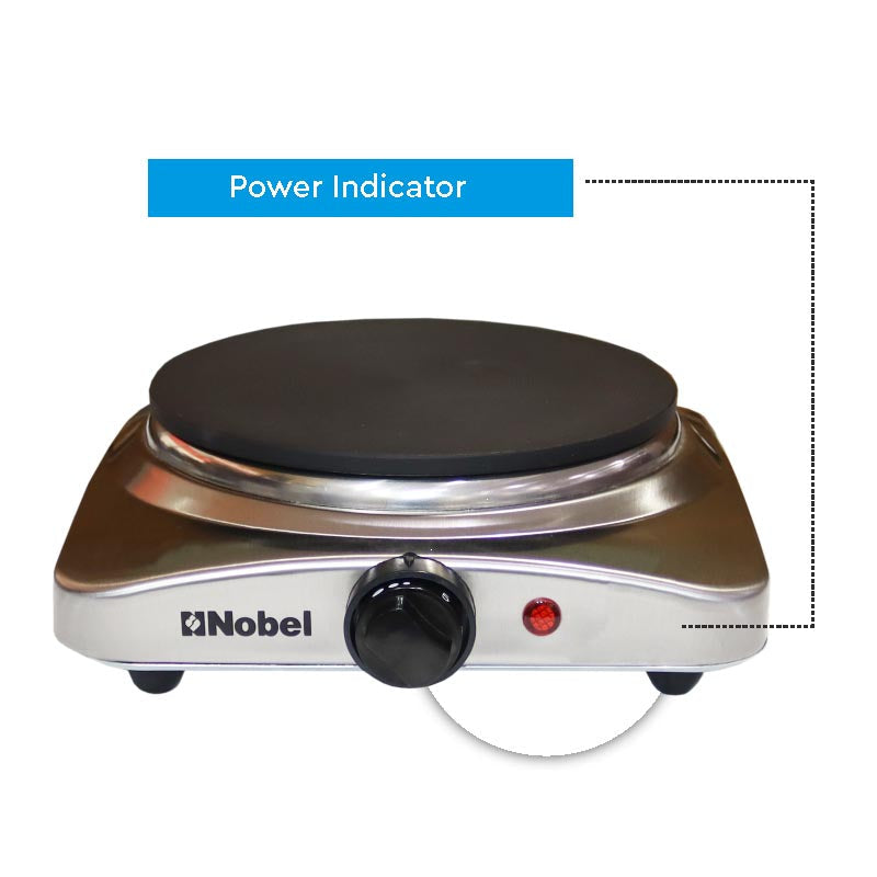 Nobel Portable Hot Plate 1000W White Color NHP401SS-5