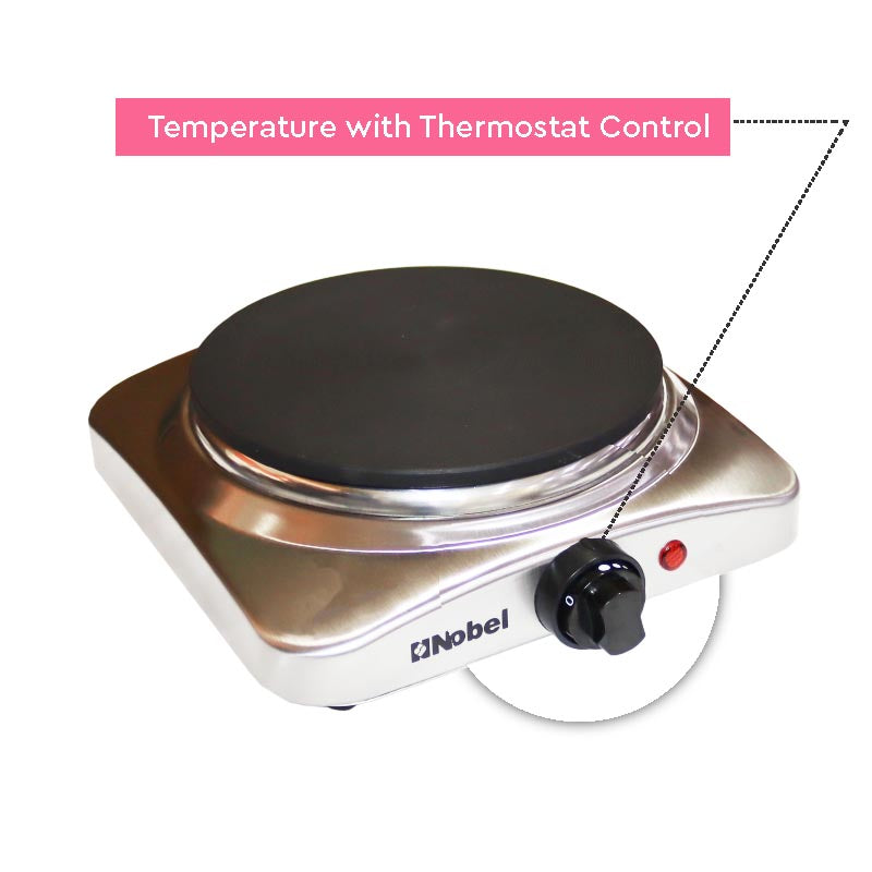 Nobel Portable Hot Plate 1000W White Color NHP401SS-6