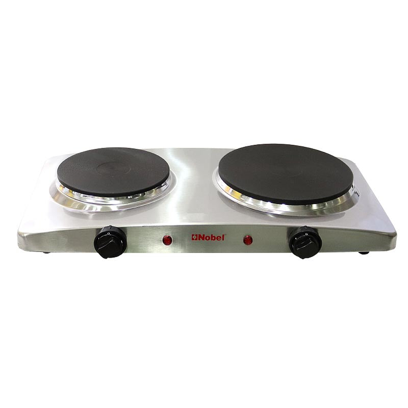 Nobel Hot Plate 2500W Double Silver Color NHP402SS-1