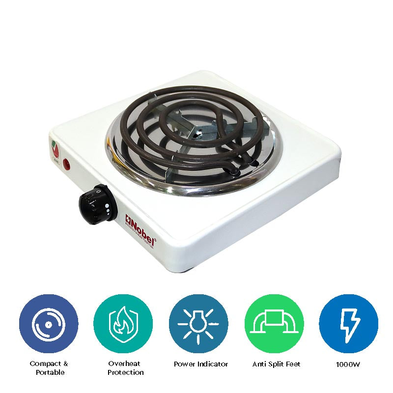 Nobel Spiral Hot Plate 1000W 5KG Silver Color NHPS001-2