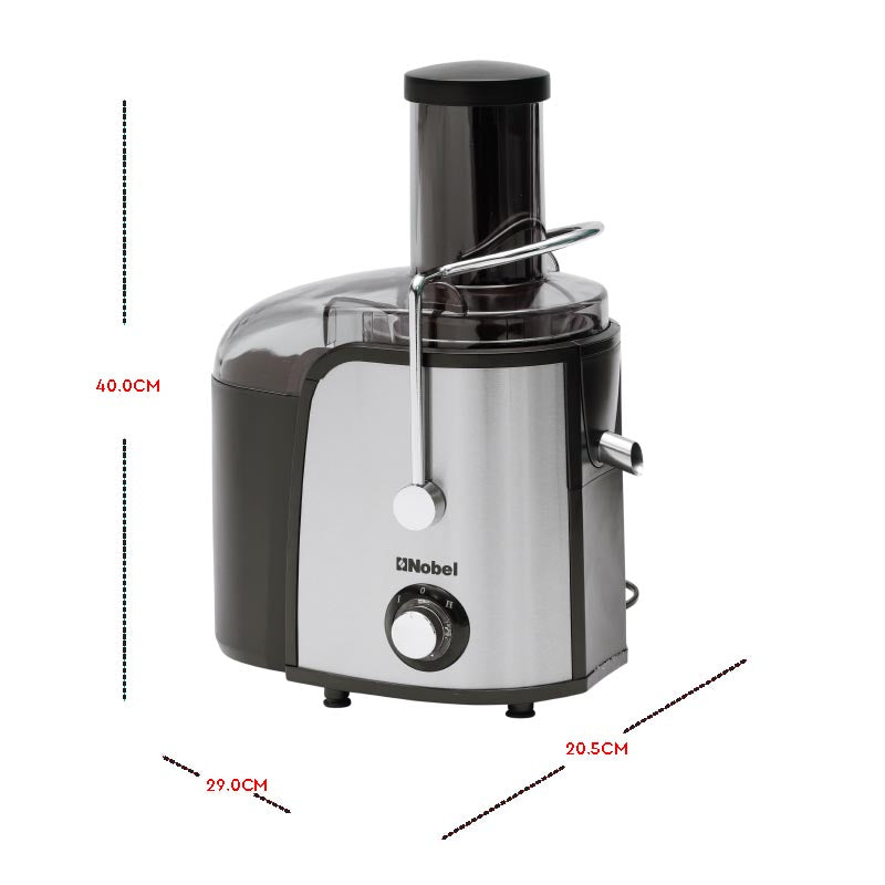Nobel Juicer Stainless Steel 1.5 Litre White/Clear NJE101E-3