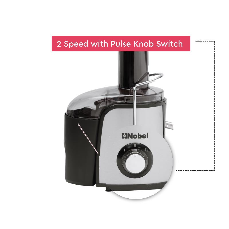 Nobel Juicer Stainless Steel 1.5 Litre White/Clear NJE101E-6