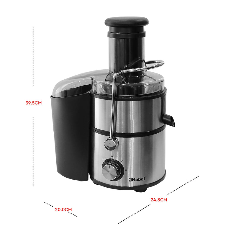 Nobel Juicer Stainless Steel 2 Litre 800W Silver Color NJE404E-3