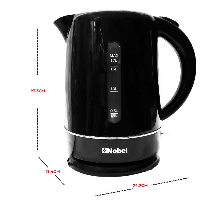 Nobel Kettles Black 1.7 Litre Auto Shutoff NK17BK-4