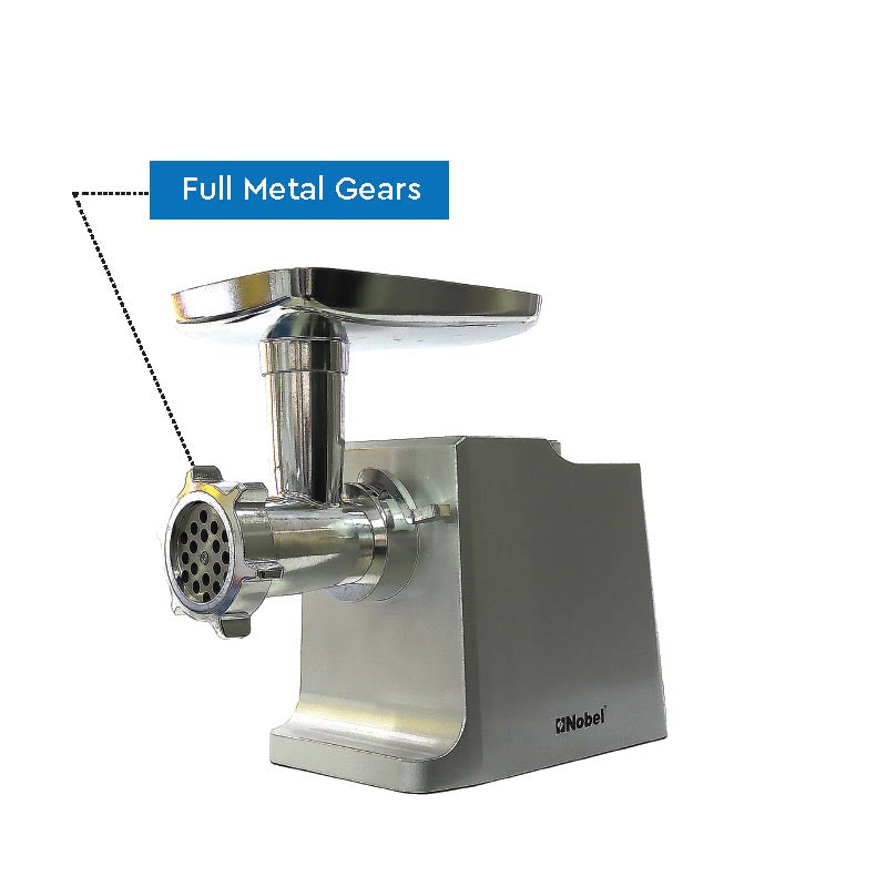 Nobel Meat Grinder Silver 2100W 2 Speed + Reverse Function  NMG3000-5