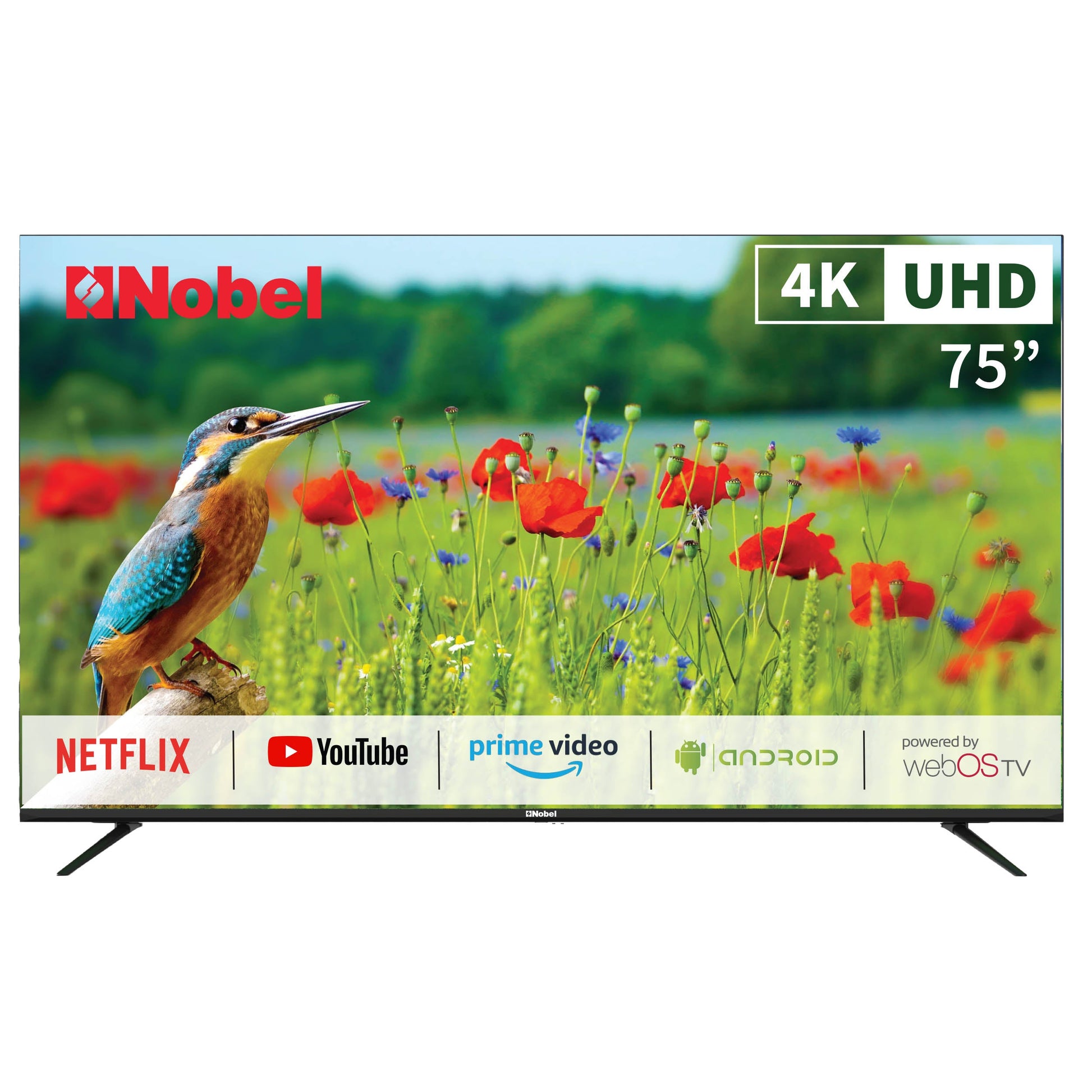 Nobel 75 Inch UHD LED Smart TV with WEB OS 5.0 Black NOB75UAU1HTN-3