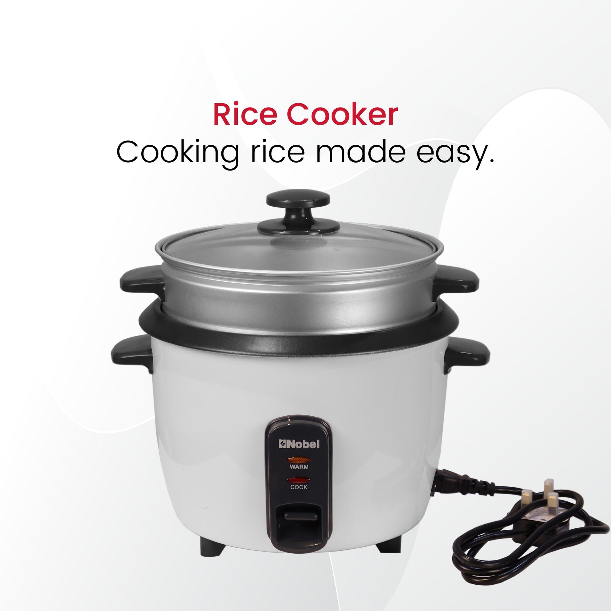 Nobel Rice Cooker 1.5 Ltrs 500W NRC150 White-2