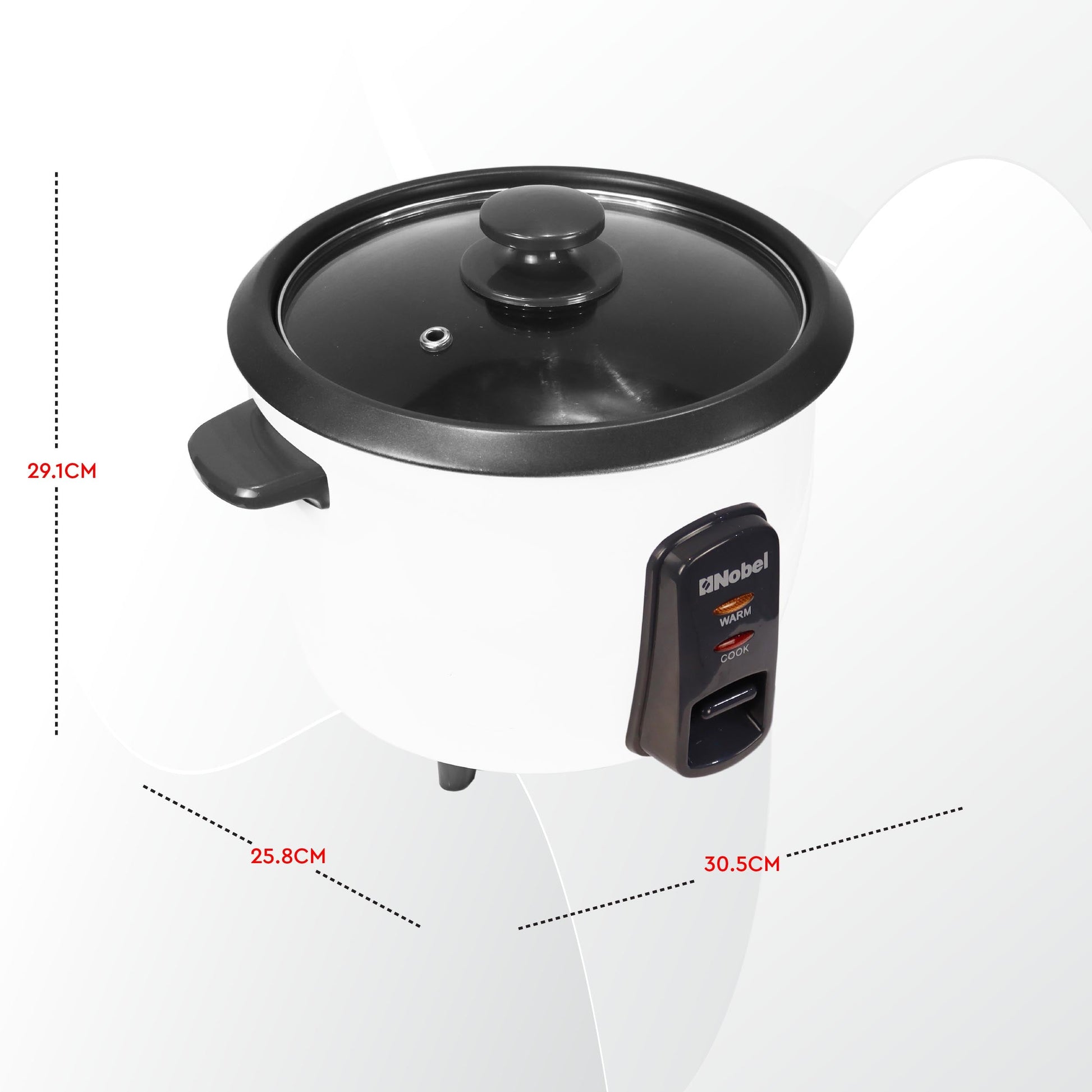Nobel Rice Cooker 1.5 Ltrs 500W NRC150 White-4