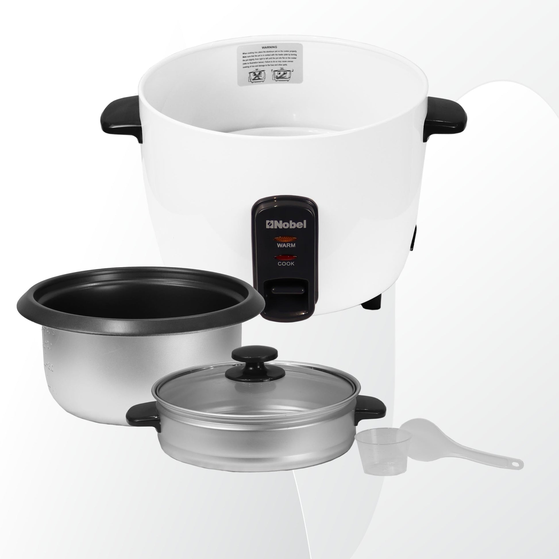 Nobel Rice Cooker 1.5 Ltrs 500W NRC150 White-9