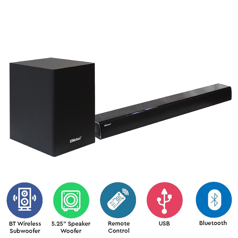NOBEL Bluetooth Speaker Sound Bar Black NSB244BT-2