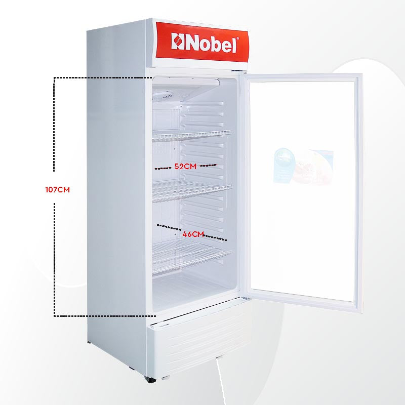 NOBEL Upright Chiller - Single Door White 300 Litres Single Door NSF325-7