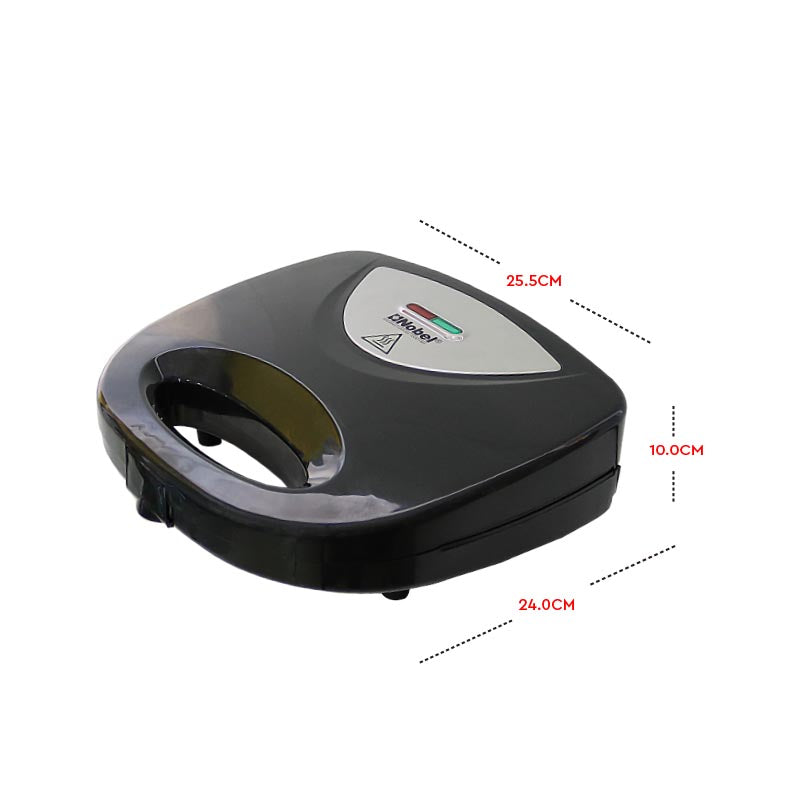 Nobel Sandwich Maker 700W Black/Silver Color NSM25S-3
