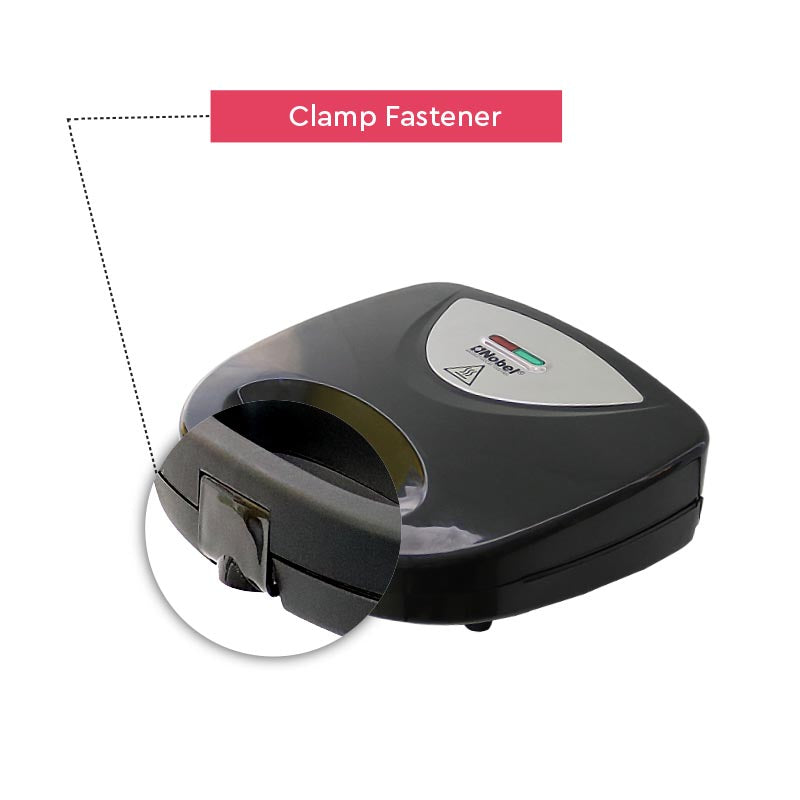 Nobel Sandwich Maker 700W Black/Silver Color NSM25S-6