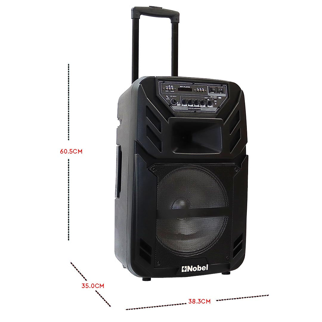 NOBEL Trolley Bluetooth Speaker Black 80W RMS NSP111T-3