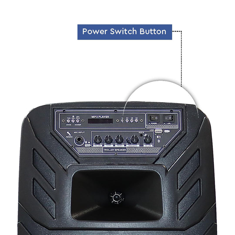 NOBEL Trolley Bluetooth Speaker Black 80W RMS NSP111T-5