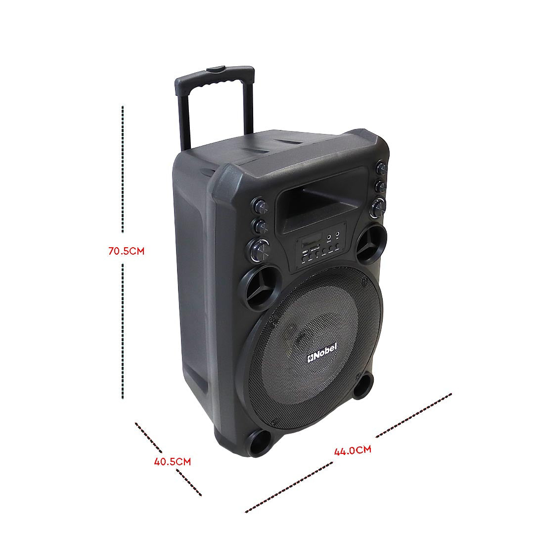 NOBEL Trolley Bluetooth Speaker Black 120W RMS NSP222T-3