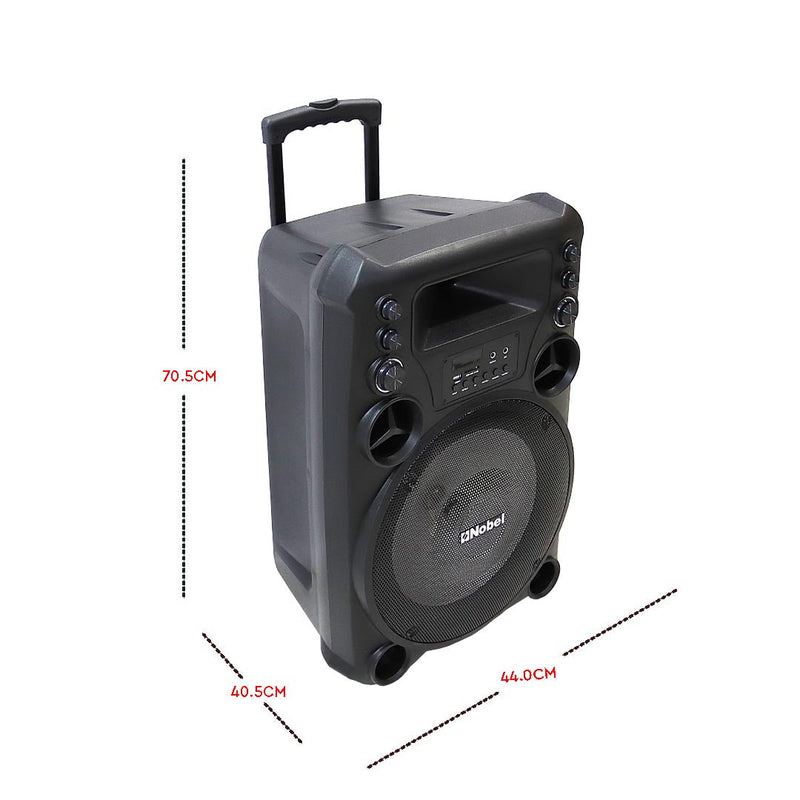 NOBEL Trolley Bluetooth Speaker Black 120W RMS NSP222T-3