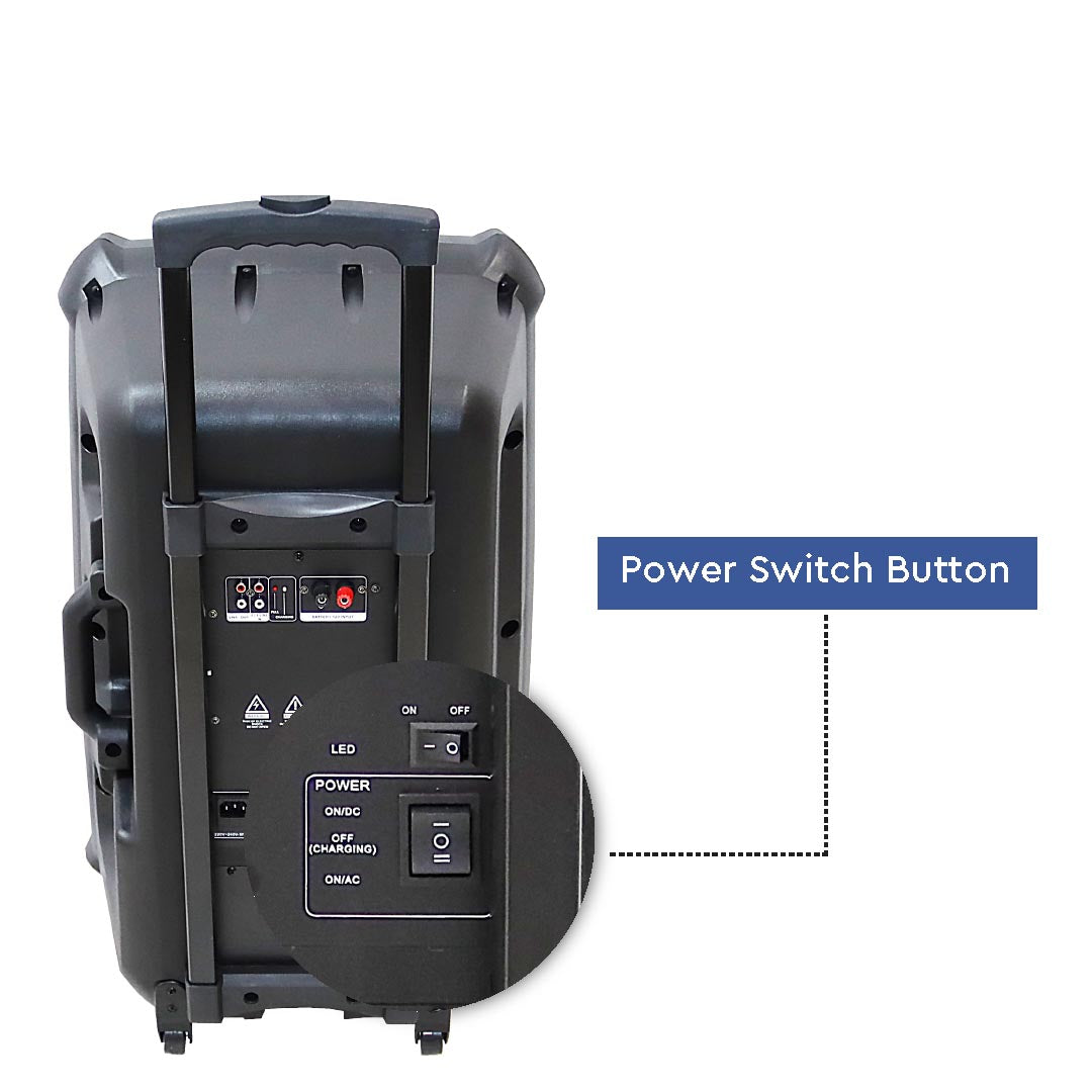 NOBEL Trolley Bluetooth Speaker Black 120W RMS NSP222T-5