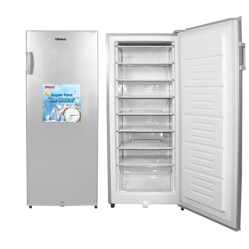 NOBEL Single Door Upright Freezer Defrost 187 Liters NUF300S-2