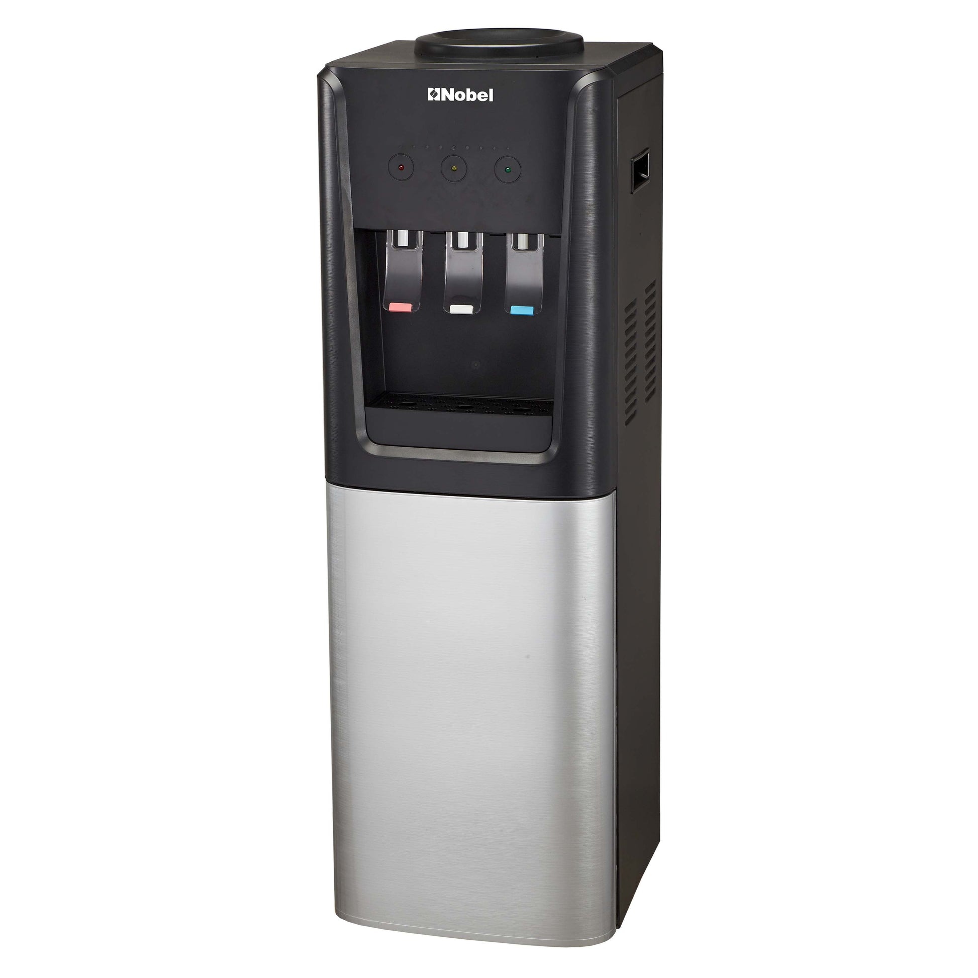 Nobel 3 Tap Top Load Water Dispenser Black and Silver NWD1607-1