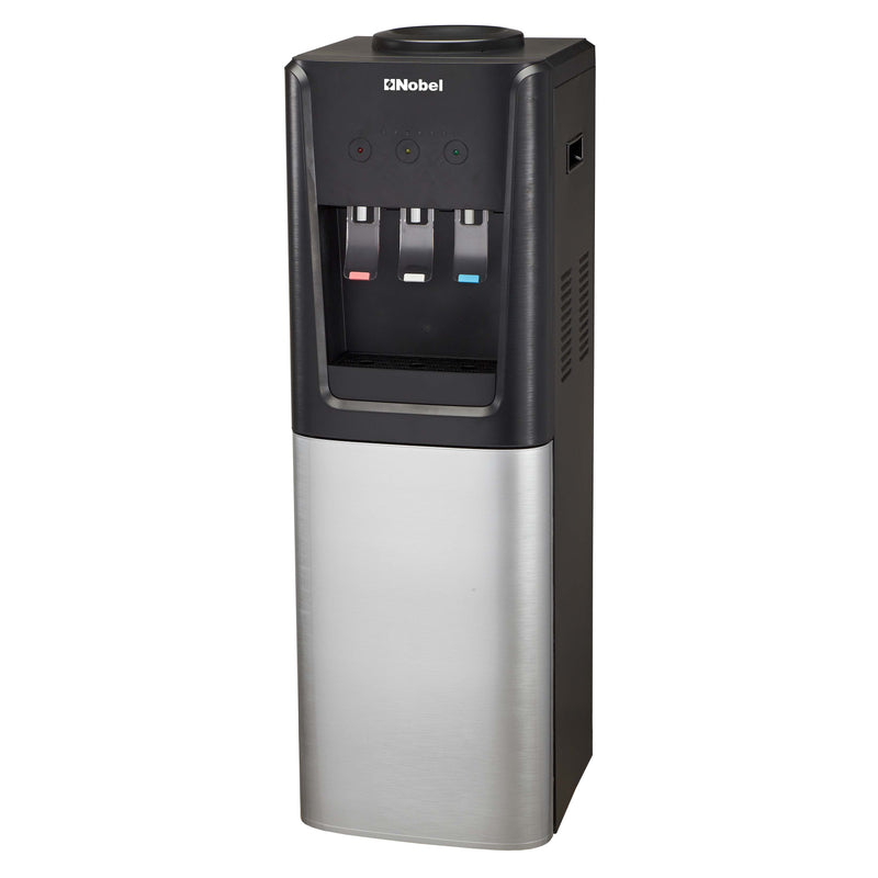 Nobel 3 Tap Top Load Water Dispenser Black and Silver NWD1607-1