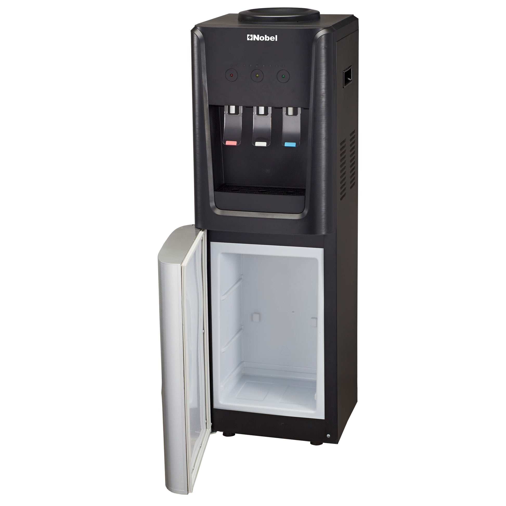 Nobel 3 Tap Top Load Water Dispenser Black and Silver NWD1607-2