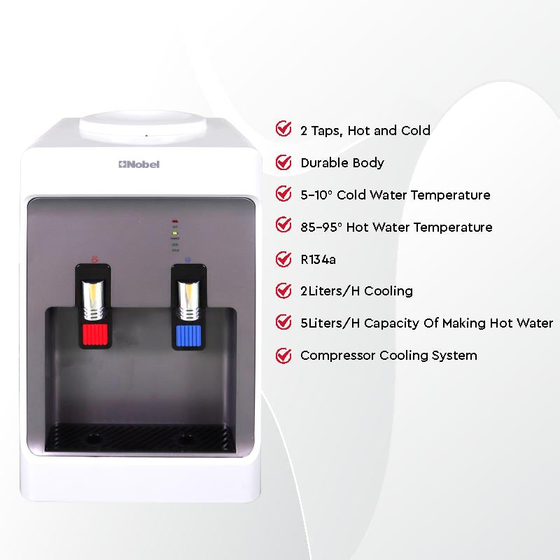 NOBEL Water Dispenser White Hot and Cool Compressor Cooling NWD556-6