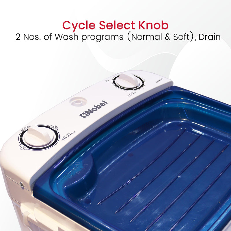 Nobel Single Tub Washing Machine 2 Number Of Wash Programs 7 kg NWM890 White-6