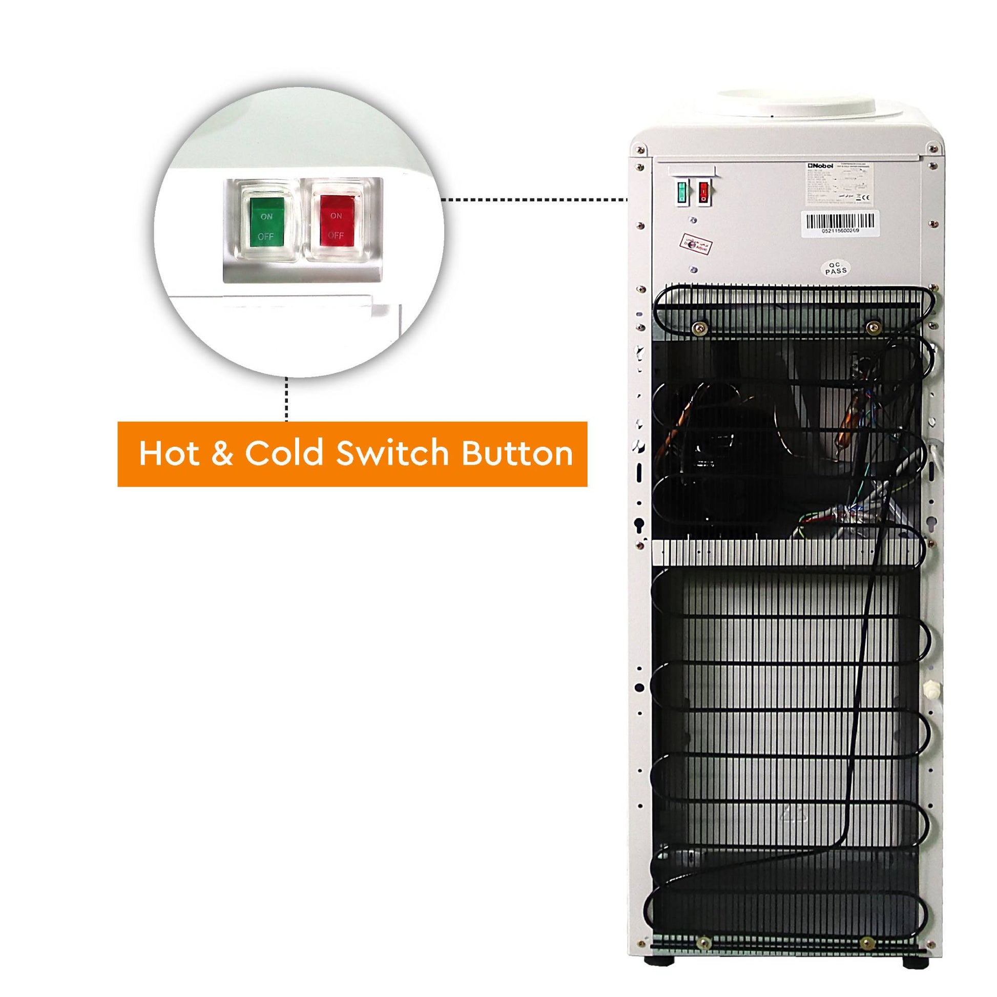 Nobel Water Dispenser Free Standing White Cabinet NWD1560-7