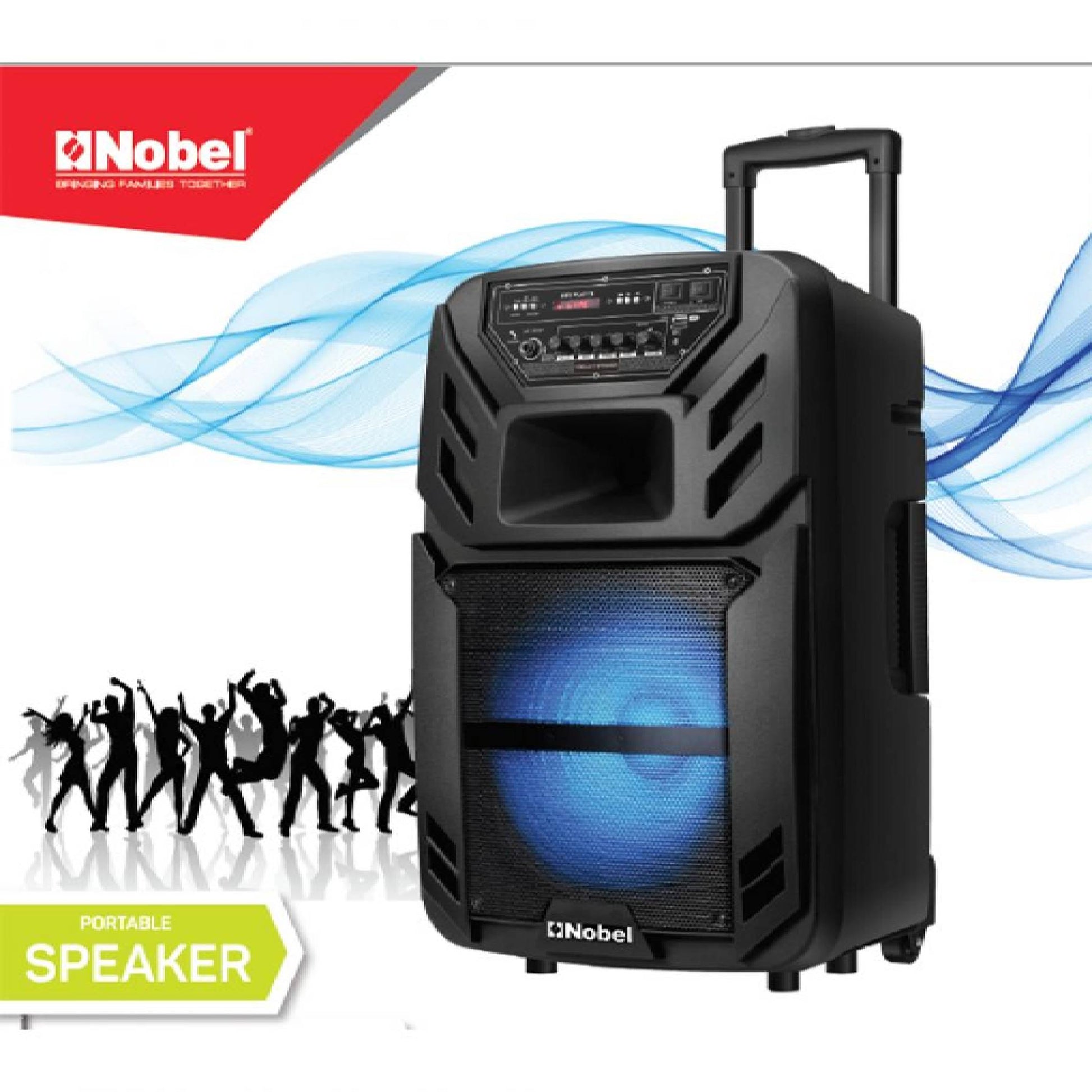 NOBEL Trolley Bluetooth Speaker Black 80W RMS NSP111T-8